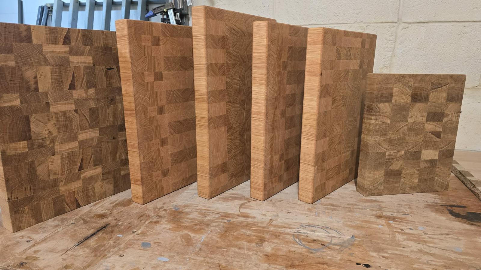 Selection of solid wood chopping boards